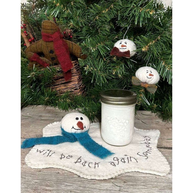 FROSTY CANDLE MAT Paper Pattern