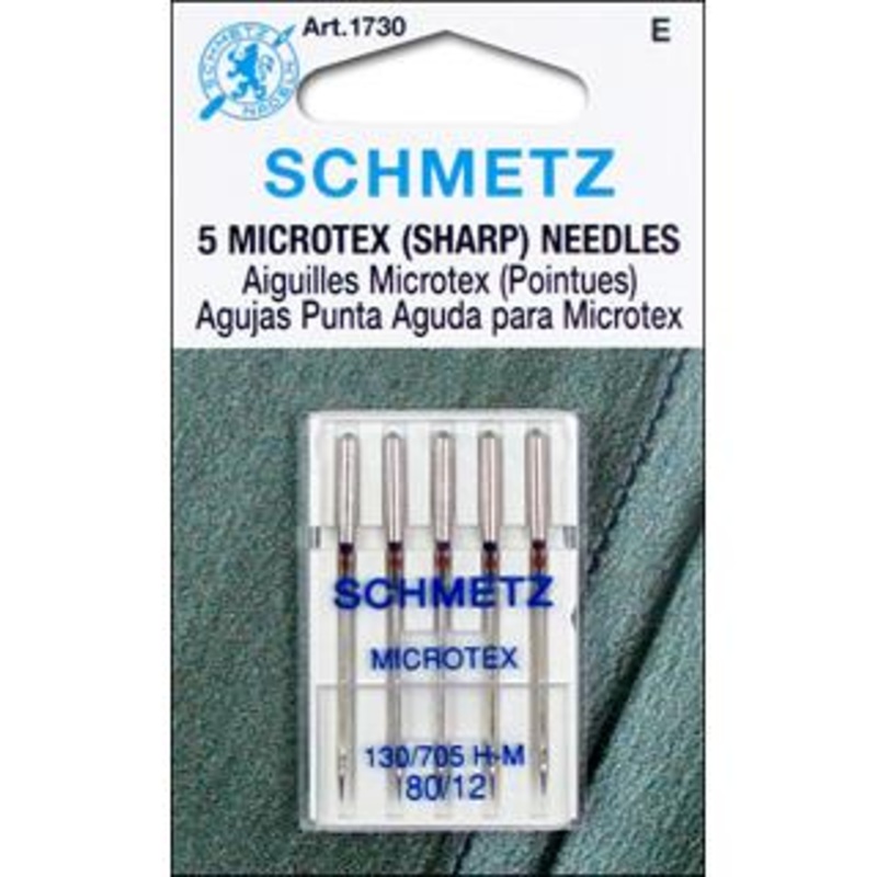 Schmetz Mach Needle Microtex Sharp Sz 80/12 5pc