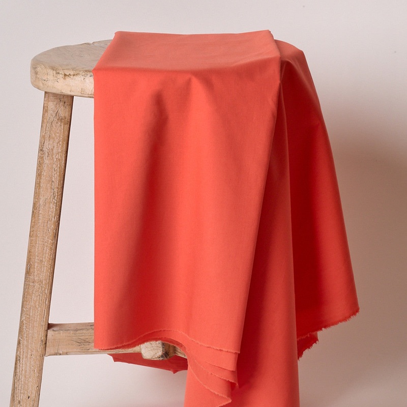 Atelier Brunette - Poppy Tangerine Cotton Poplin Fabric