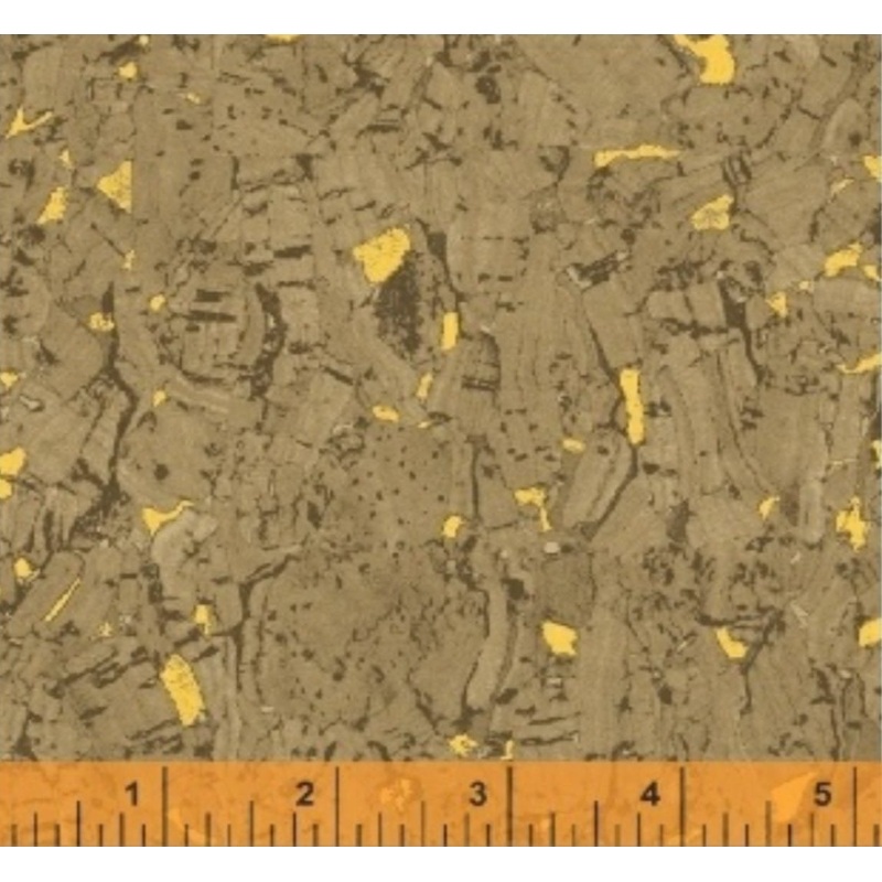Recorked Toast Gold Metallic Windham Cotton Fabric WF-50992M-4