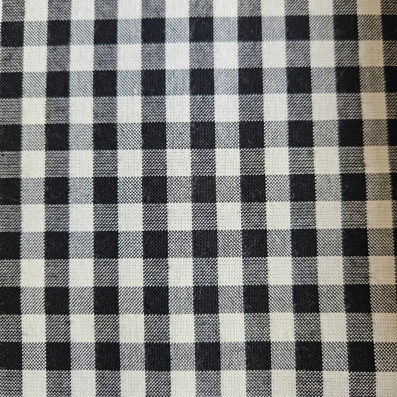 1/2" Black Cotton Gingham