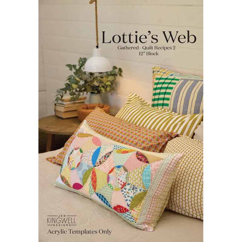 Gathered - Quilt Recipes 2 by Jen Kingwell Designs : Lottie's Web 12" Template Set
