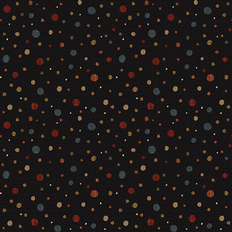 Blessings of Home Dots Black Henry Glass Cotton Fabric