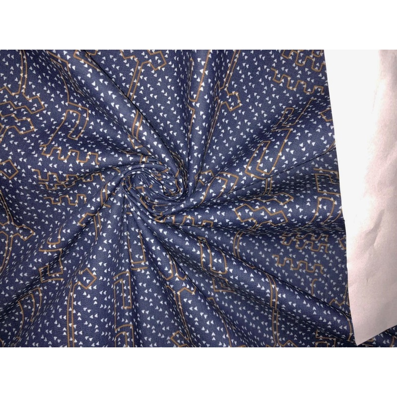 100% Cotton Denim Fabric 58" wide available in 2 styles abstract triangle and purple self jacquard