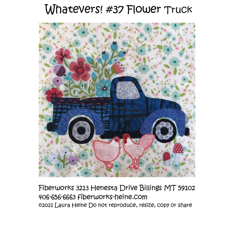 Whatevers! #37 Flower Truck Collage Pattern by Laura Heine