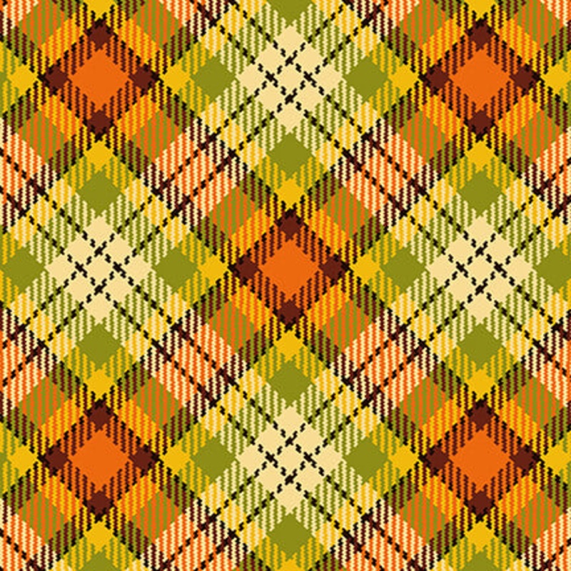 Autumn Splendor Plaid Gold Robert Giordano Henry Glass Cotton Fabric HG 268-33