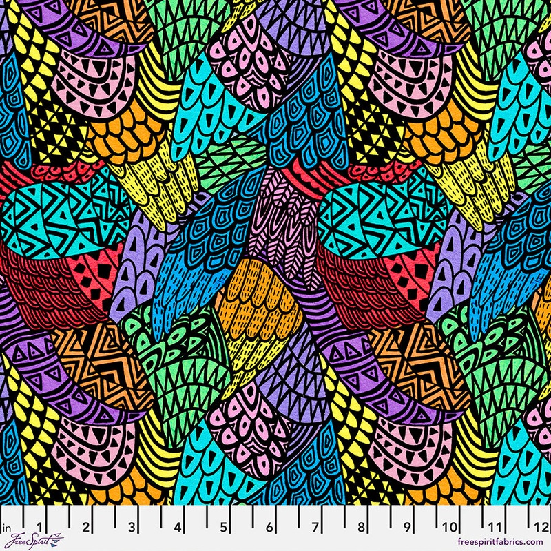 SUMMER BIRDS Fantastic Feathers Multi - SALE $17.00 p/m