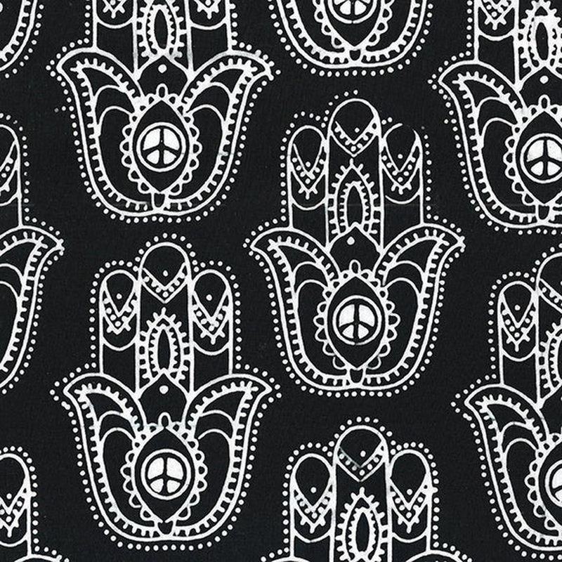 Zen Funk by Kathy Engle Peace Hand: Black