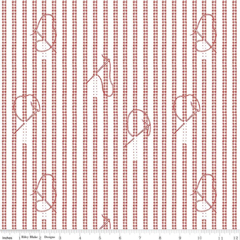 Sew Journal Stitches Red