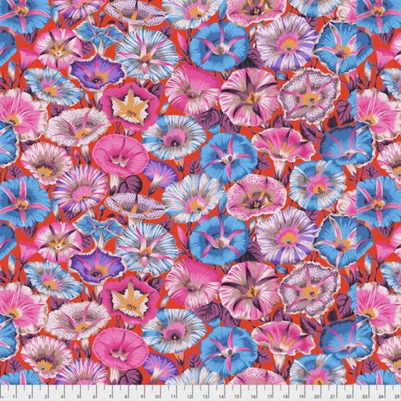 Variegated Morning Glory - Kaffe Fassett - Red