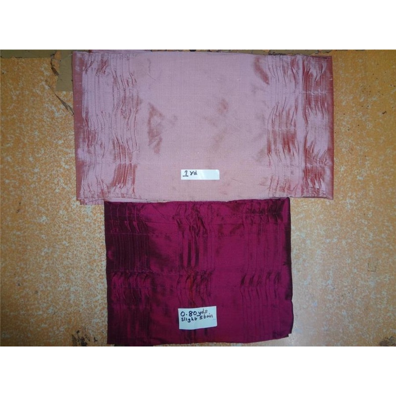 100% silk dupion pintucks 2 lengths