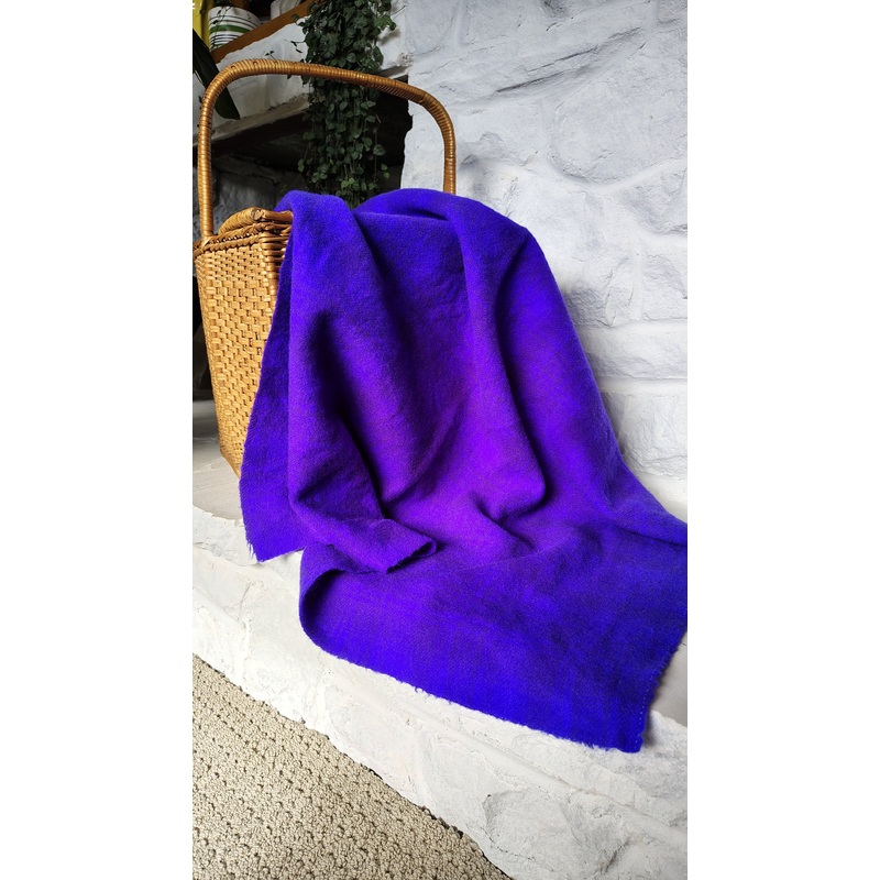 Brilliant Violet Hand Dyed Plaid Wool