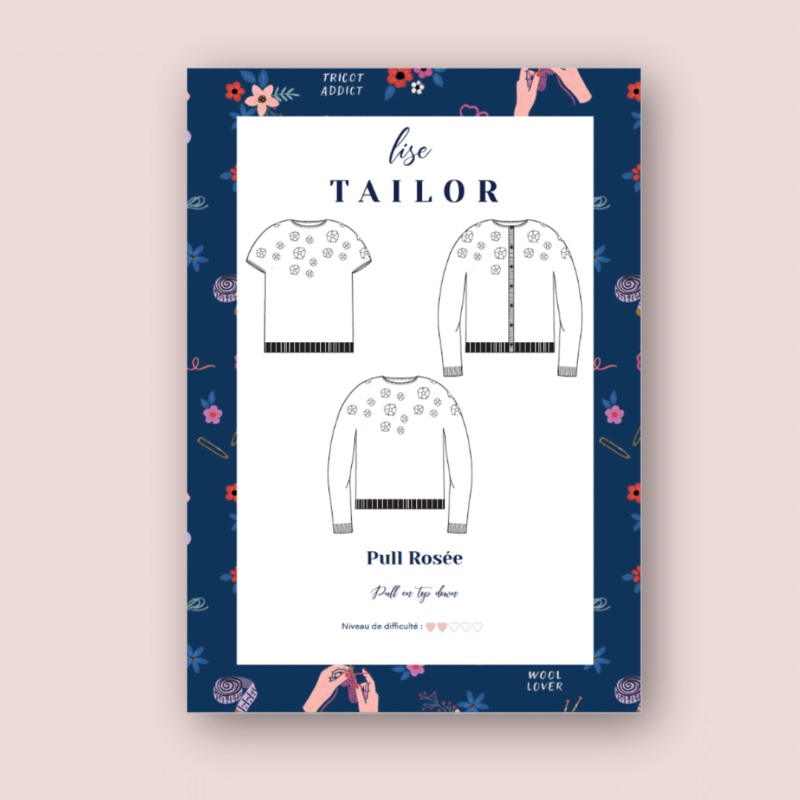 Lise Tailor - Pink Sweater / Vest Knitting Pattern