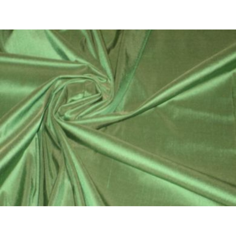 silk dupioni silk 54" width -Spring Green colour