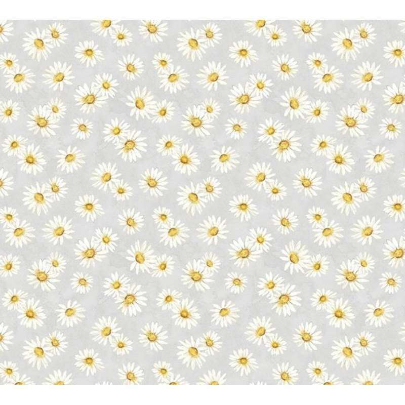 Zest Life Daisy Toss Grey Cynthia Coulter Wilmington Prints Cotton Fabric WP-3063-19156-915