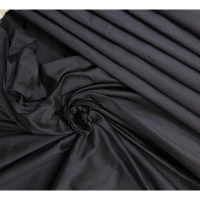 Silk Dupioni fabric midnight blue color 54" wide DUP441