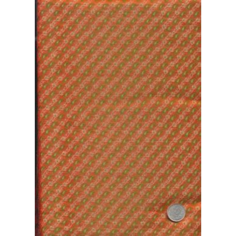 superb chinese silk brocade rich orange paisley design