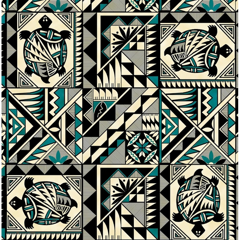Tucson Turtles Turquoise Elizabeth's Studio Cotton Fabric ES-471-TURQ