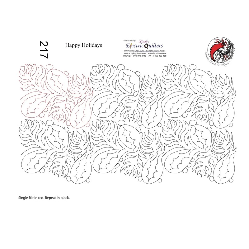217 Happy Holidays Pantograph by Linda V. Taylor