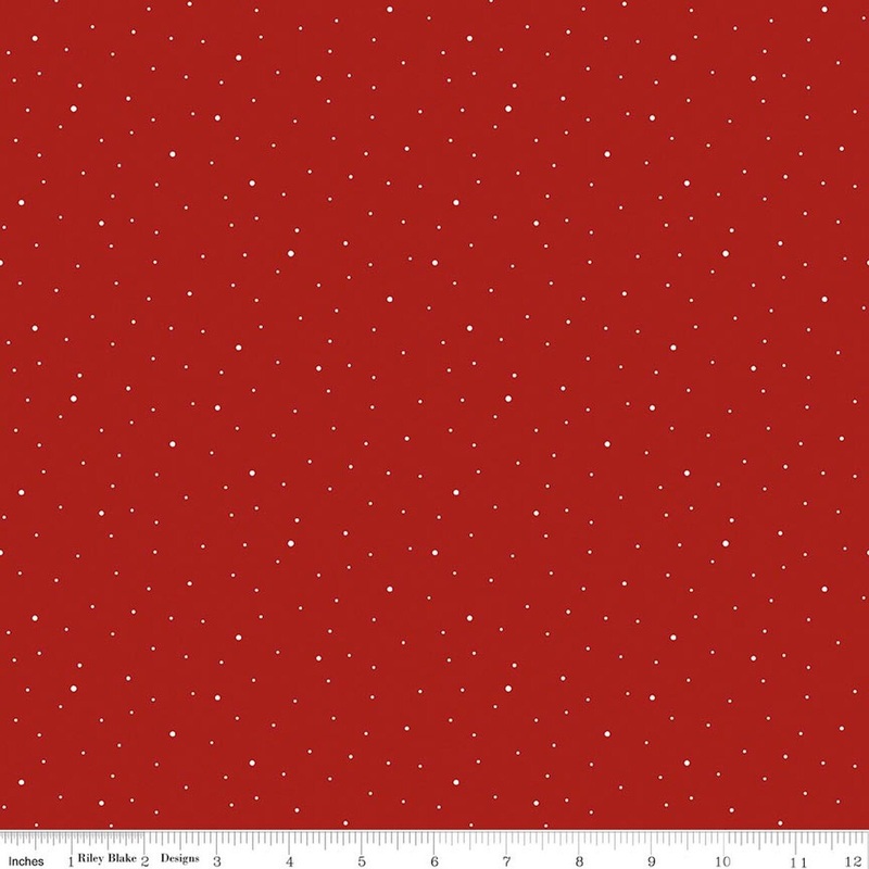 (3-YARD PACKAGE) Dapple Dot 108" Wideback Barn Red The RBD Designers Riley Blake Cotton Fabric RB-3Y-WB640-BARNRED