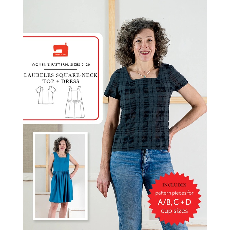 Laureless Square-Neck Top & Dress Pattern by Liesl & Co. - Special Order