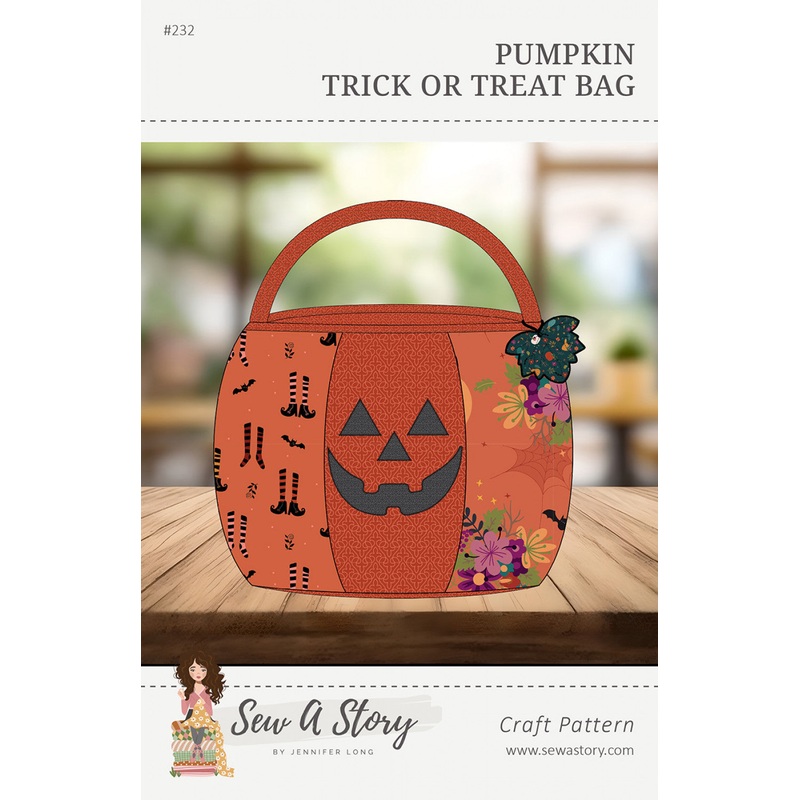 Pumpkin Trick or Treat Bag Pattern by Jennifer Long - Special Order