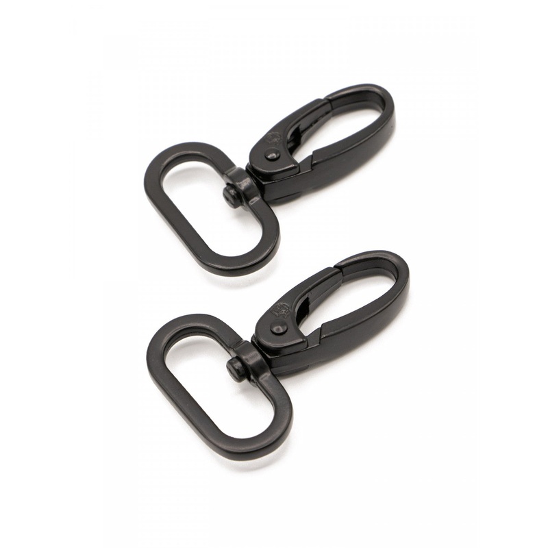 Swivel Hook 1in Black Metal Set of Two # HAR1SWBMTWO - Special Order