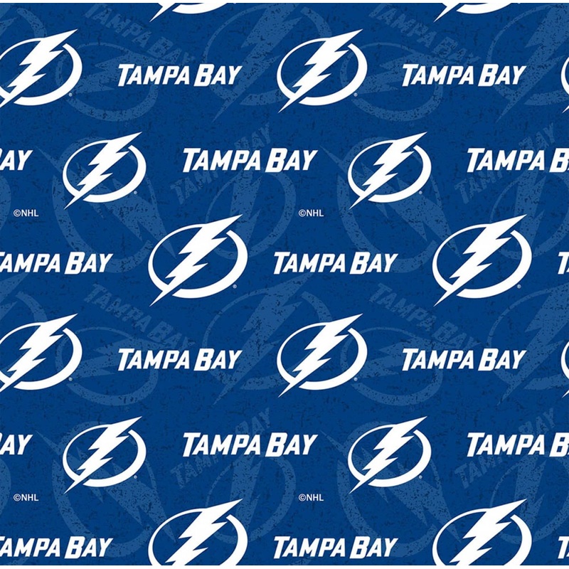 Tampa Bay Lightning NHL Hockey Tone on Tone Sykel Cotton Fabric NHL-1199-LGT