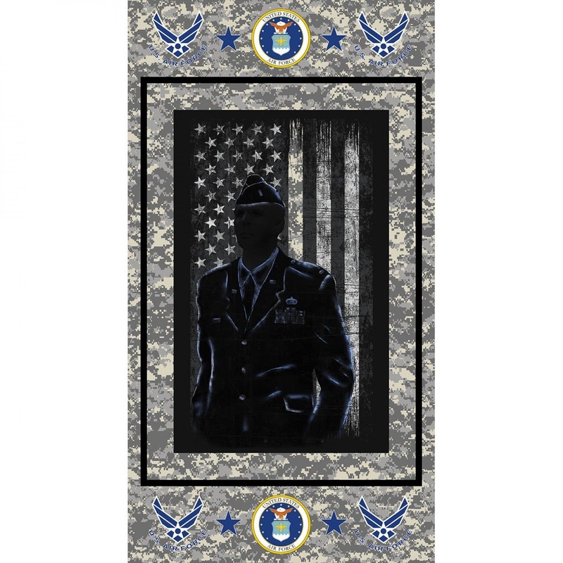 Airce Service US Military 24" Panel Print Concepts Sykel Enterprises Cotton Fabric SYK-1195-AF