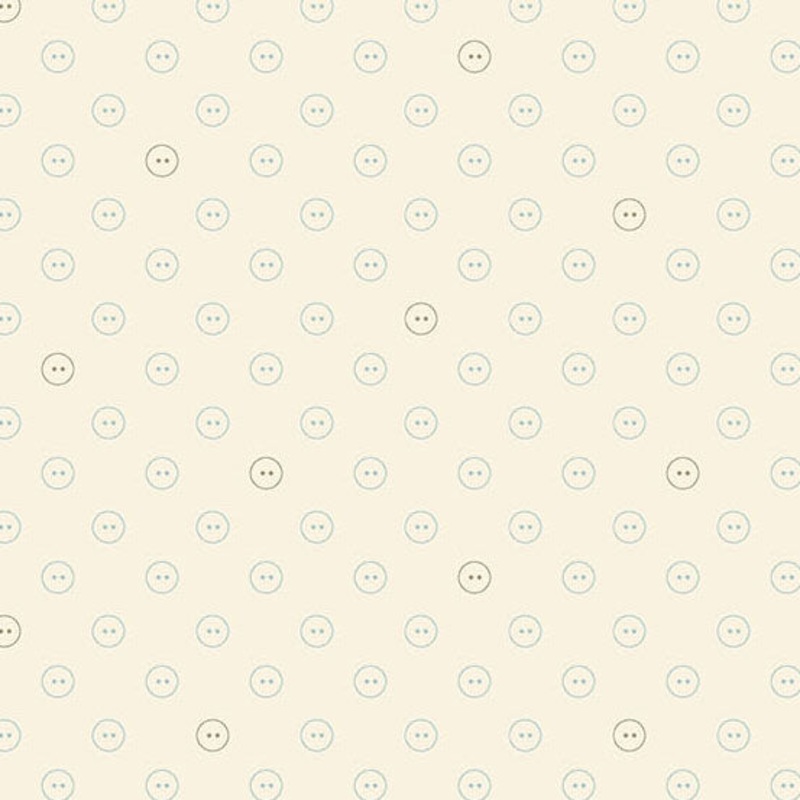 Sewing Bird / Buttons in Starched