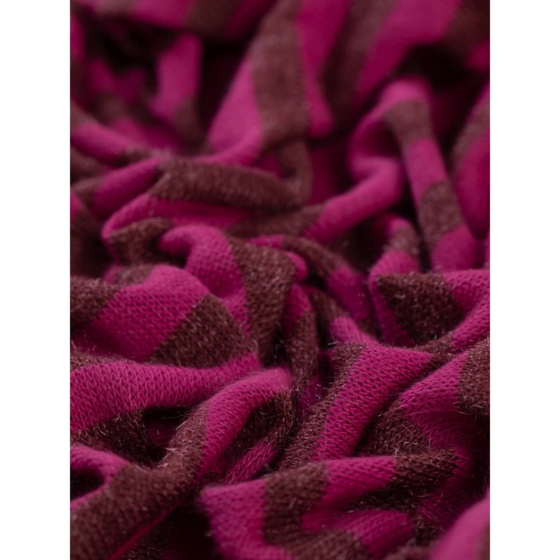 Shimmering Sweater Knit - Raspberry & Cabernet Stripe
