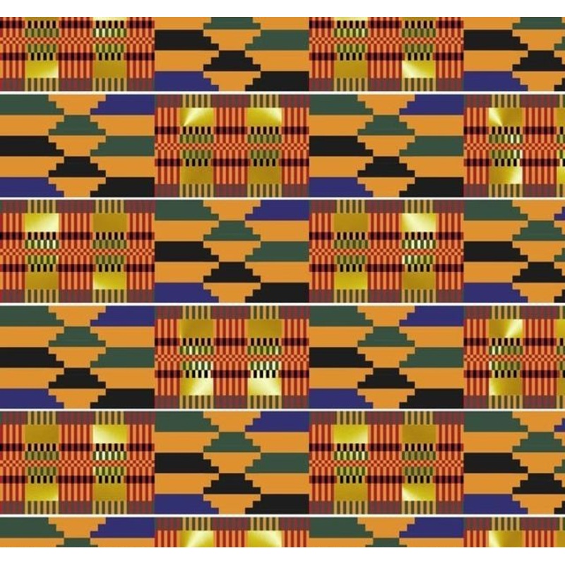 African Continent - Akan Tapestry Metallic Multi David Textiles Cotton Fabric DX-2348-0C-1 Multi