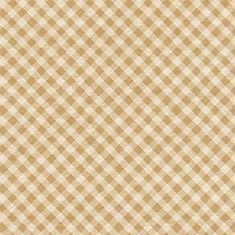 Autumn Breeze Gingham Tan Katherine Herrell Michael Miller Cotton Fabric MM-DDC12316-TANX-D