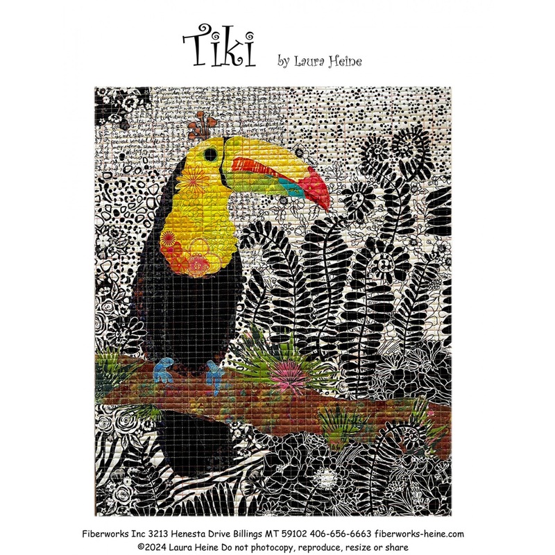 Tiki Toucan Collage Pattern by Laura Heine