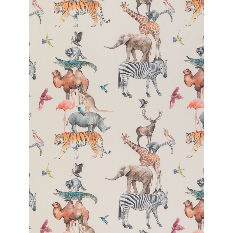 Animal Kingdom - Rainbow (Printed Cotton Curtaining)