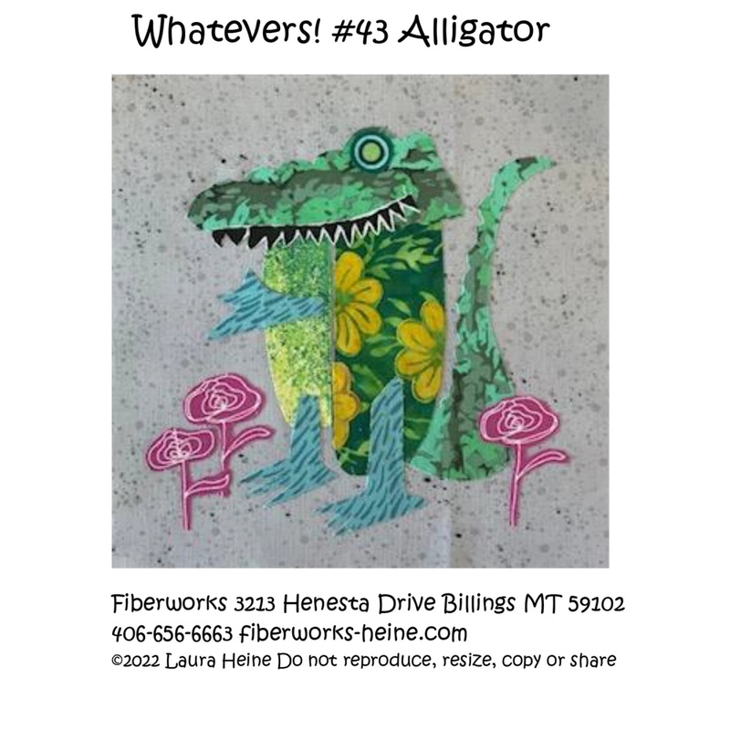 Whatevers! #43 Alligator Collage Pattern by Laura Heine