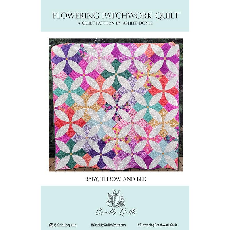 Flowering Patchwork Quilt Pattern by Crinkly Quilts