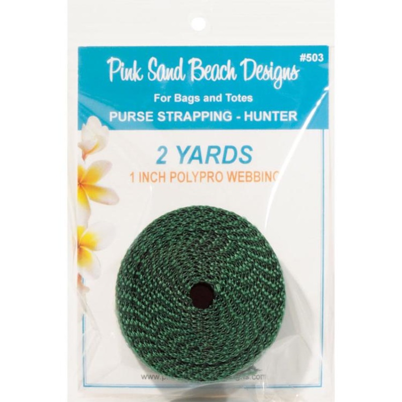 Purse Strapping 1 Inch Polypro Webbing 2yd Hunter Pink Sand Beach Designs PSB-503