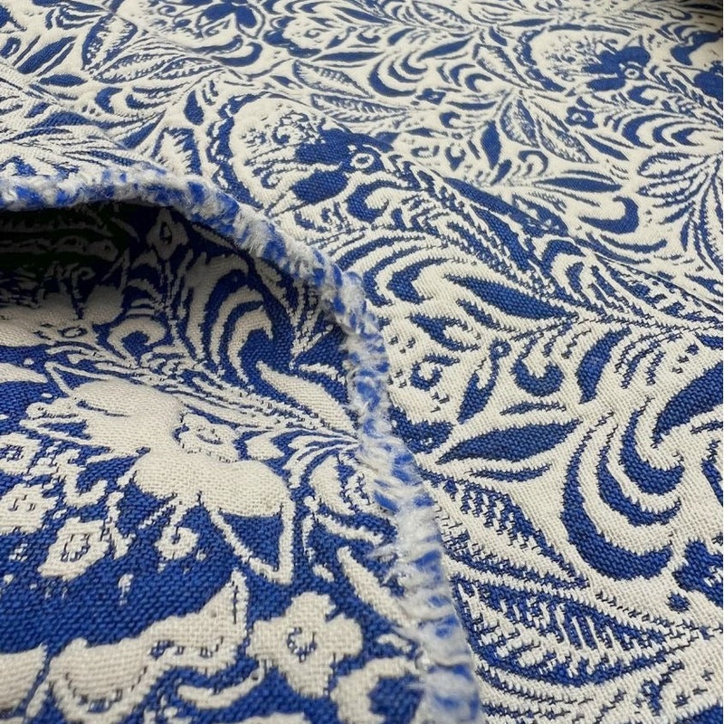 REMNANT 0.35 Metre - Cousette - Maarinsky Azure Blue Jacquard Fabric