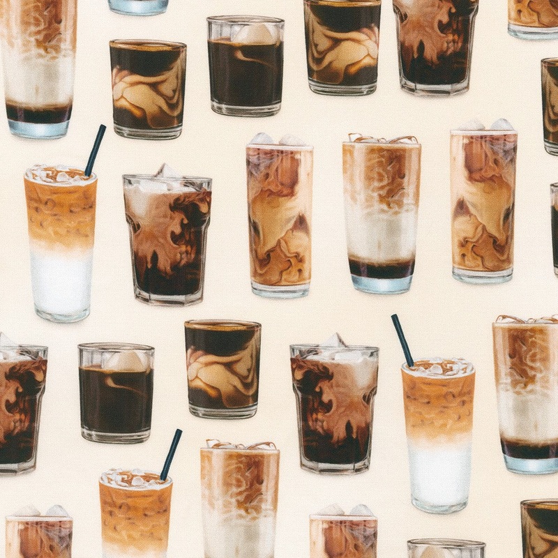 Sweet Tooth Iced Coffee Drinks Cream Mary Lake-Thompson Robert Kaufman Fabrics Cotton Fabric RK-SRKD-21717-84
