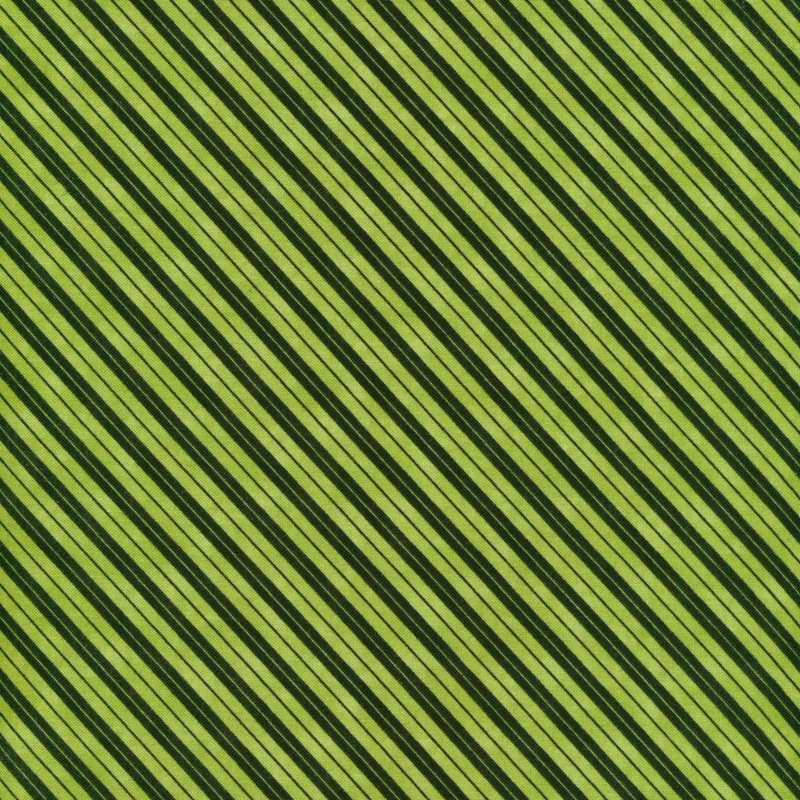 The Boo Crew Halloween Stripe Potion Green Susan Winget Wilmington Prints Cotton Fabric WP-3023-39798-797