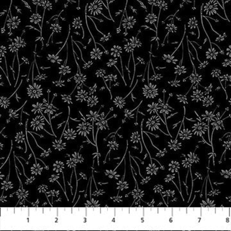 Black/Gray 28529-99 Nature's Sketchbook Cotton 44"/45" Fabric Per Yard