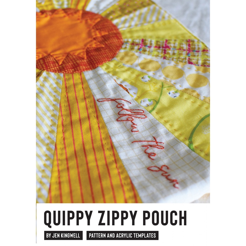 Follow The Sun Quippy Zippy Pouch Pattern by Jen Kingwell Designs