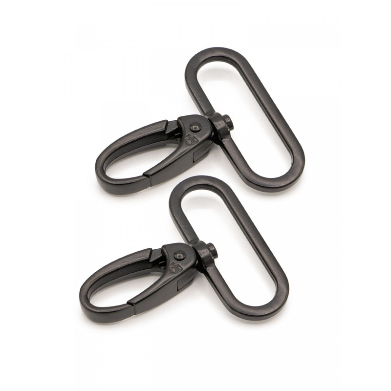 Swivel Hook 1-1/2in Black Metal Set of Two # HAR15SWBMTWO - Special Order