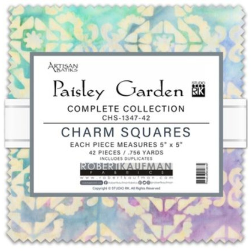 Artisan Batik Paisley Garden 5" Squares 42 pieces Lunn Studios Robert Kaufman Cotton Fabric RK-CHS-1347-42
