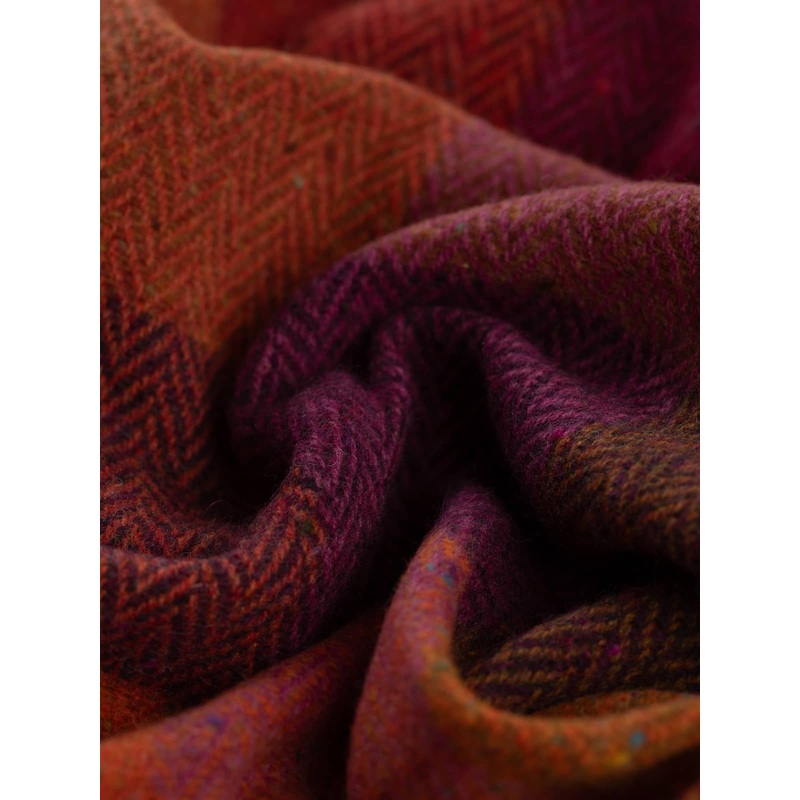 Irish Lambswool Donegal Tweed Brushed Herringbone - Pining For Autumn