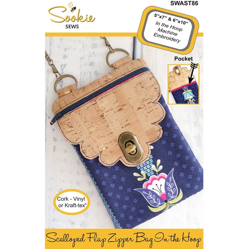 Scalloped Flap Cross Body Zipper Bag - ITH