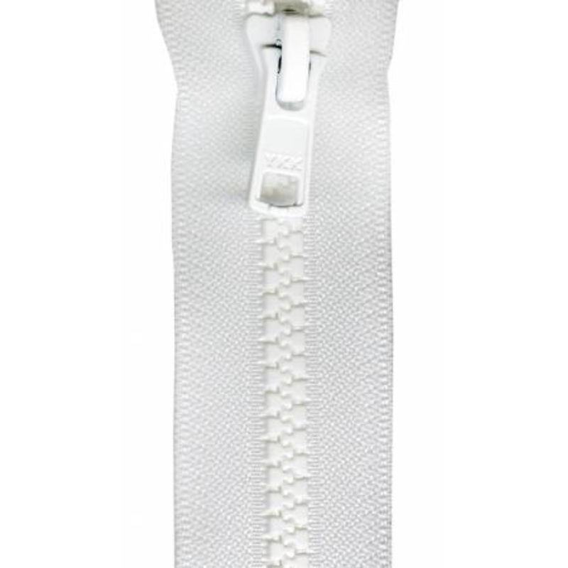 YKK Mini Vislon 6" Separating Zippers White