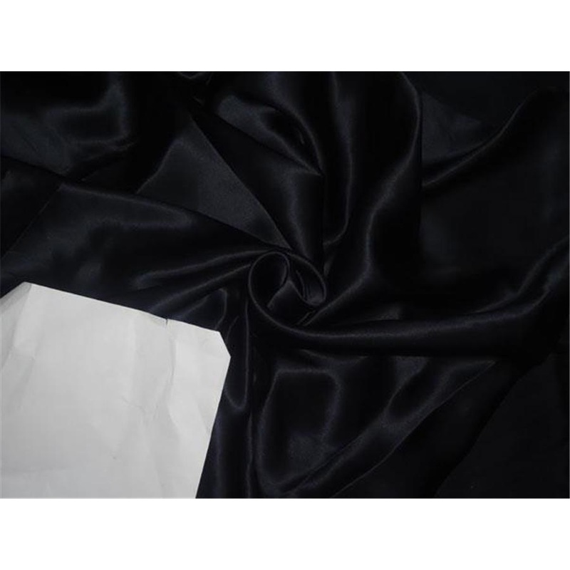 100% PURE SILK DUPION FABRIC BLACK COLOR 21.35 MOMME 54" wide DUP13A