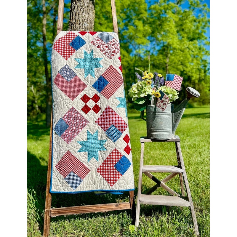 Farmhouse Flags Quilt Pattern - Paper Print Version